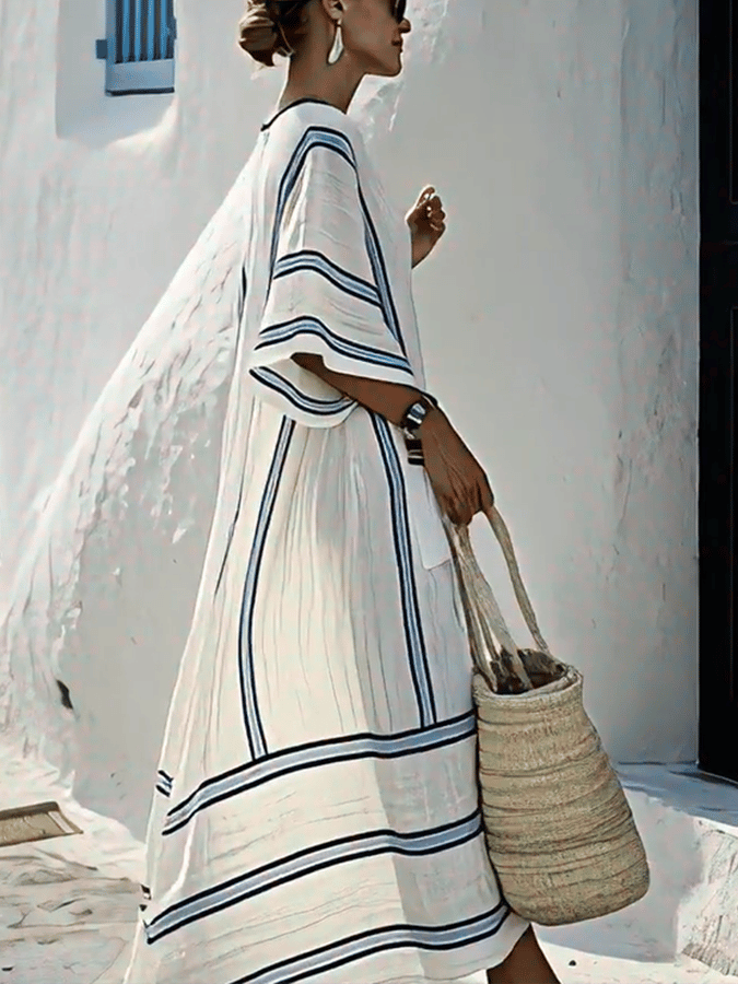 Thea – Robe Rayée Ample
