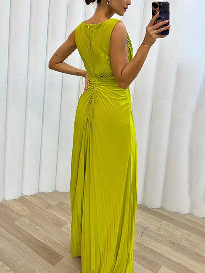 Kendra - Robe Maxi Fendue Flatteuse et Intemporelle