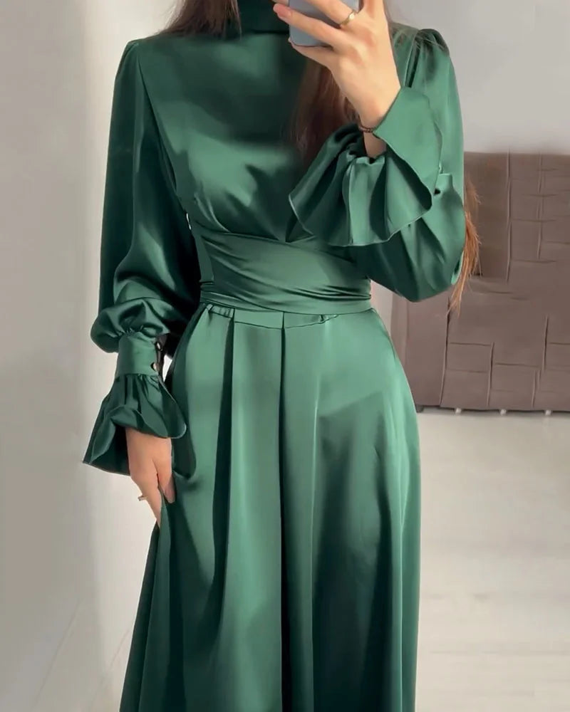 Frost - Robe Maxi Satin Élégante