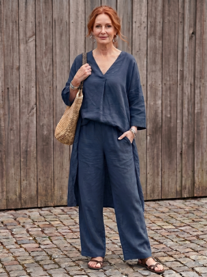 Onyx | Ensemble Top Tunique Long et Pantalon Large