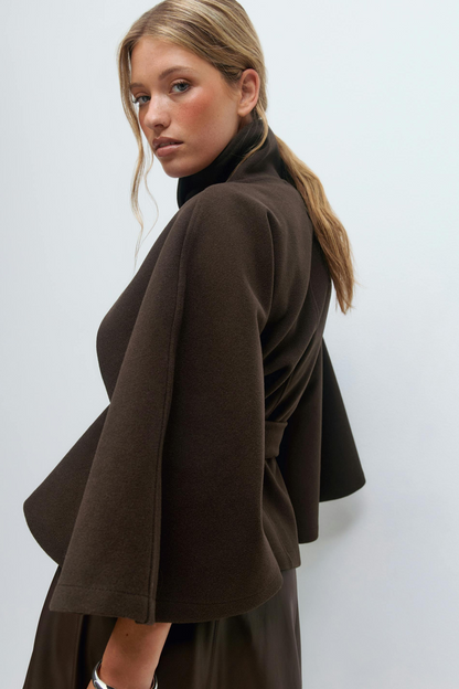 ARIA | Belted Cape Jacket