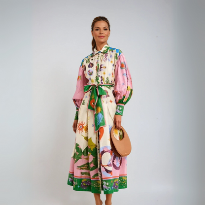 Dorthe™ | Robe Maxi Italienne Chic