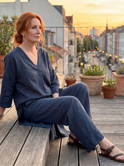 Onyx | Ensemble Top Tunique Long et Pantalon Large