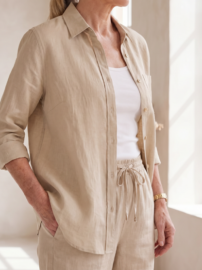 Noor | Ensemble Chemise à Manches Longues et Pantalon Tapered