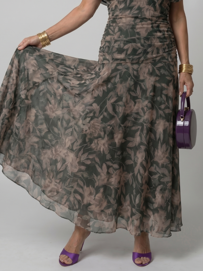 Calen | Robe Midi Décontractée à Épaules Nues