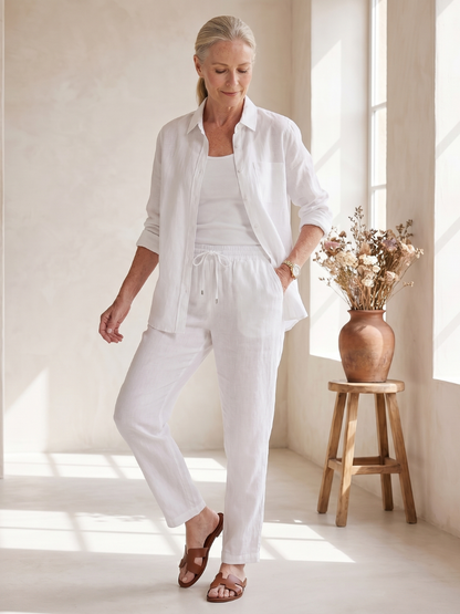 Noor | Ensemble Chemise à Manches Longues et Pantalon Tapered