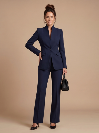 Delta | Costume Ajusté avec Col Montant