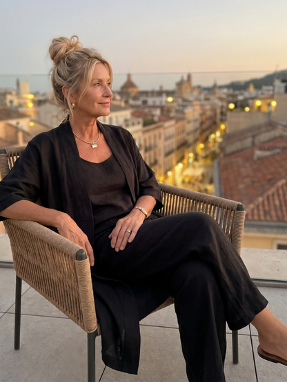 Yael | Ensemble de Top et Pantalon Détendu en Trois Pièces