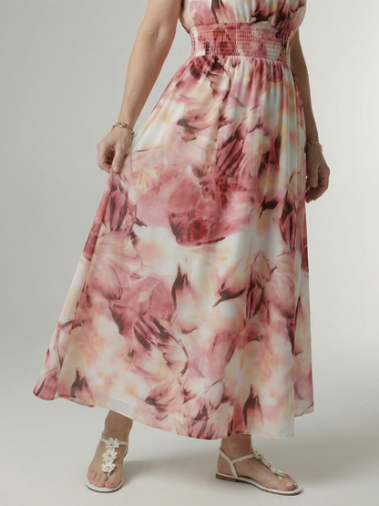 Sylin | Robe Midi à Encolure Halter Rassemblée