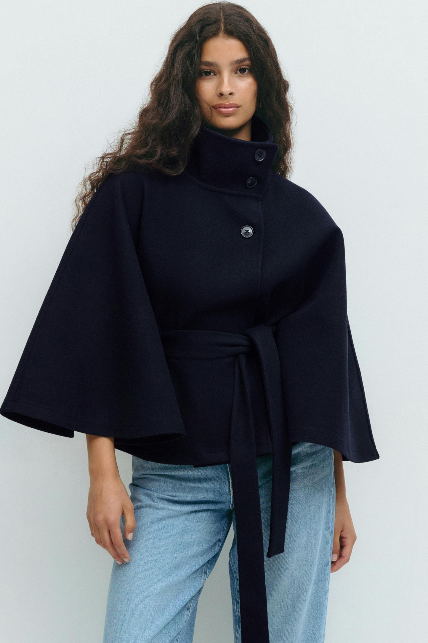 ARIA | Belted Cape Jacket