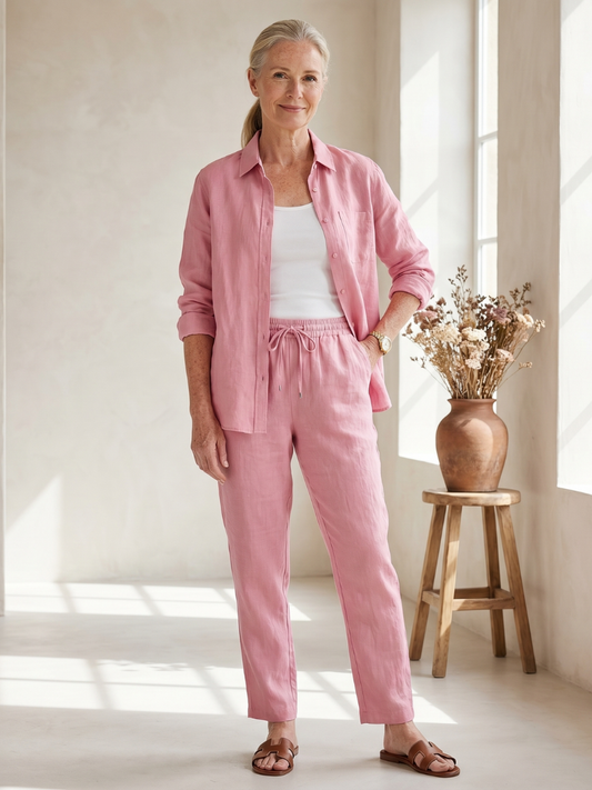 Noor | Ensemble Chemise à Manches Longues et Pantalon Tapered