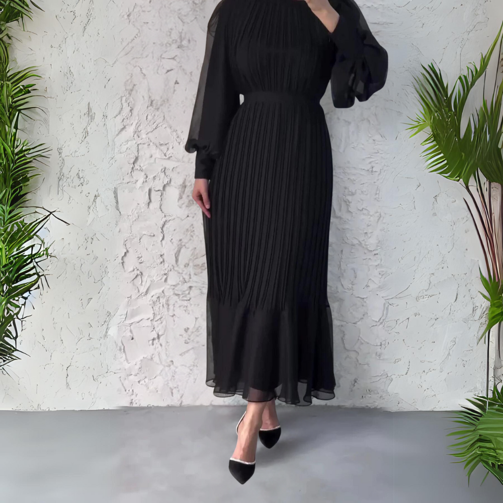 Cami - Robe de Soirée Chic Française d'Automne avec Accents en Maille