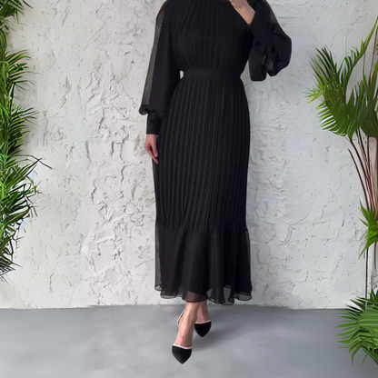 Cami - Robe de Soirée Chic Française d'Automne avec Accents en Maille