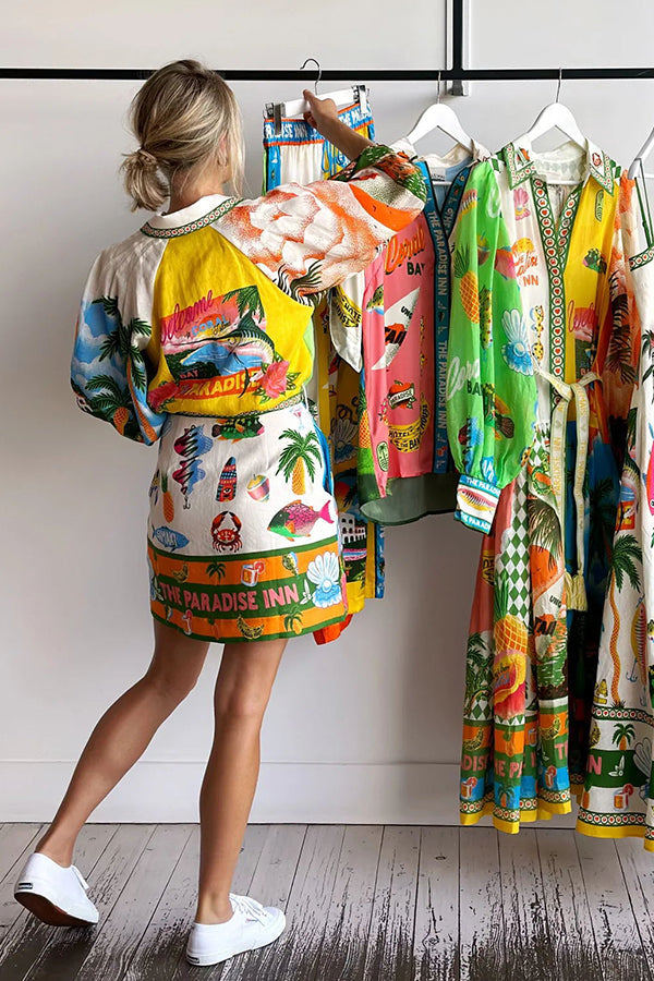 Kim - Robe Mini Chemise à Poches Ceinturée