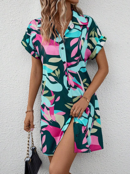Tiana™ - Robe Boutonnée Imprimée