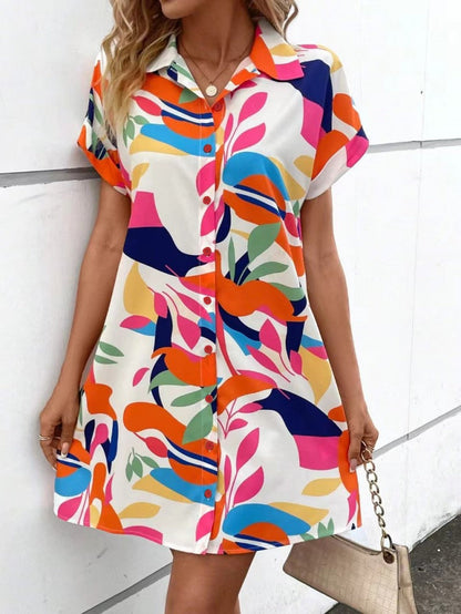 Tiana™ - Robe Boutonnée Imprimée