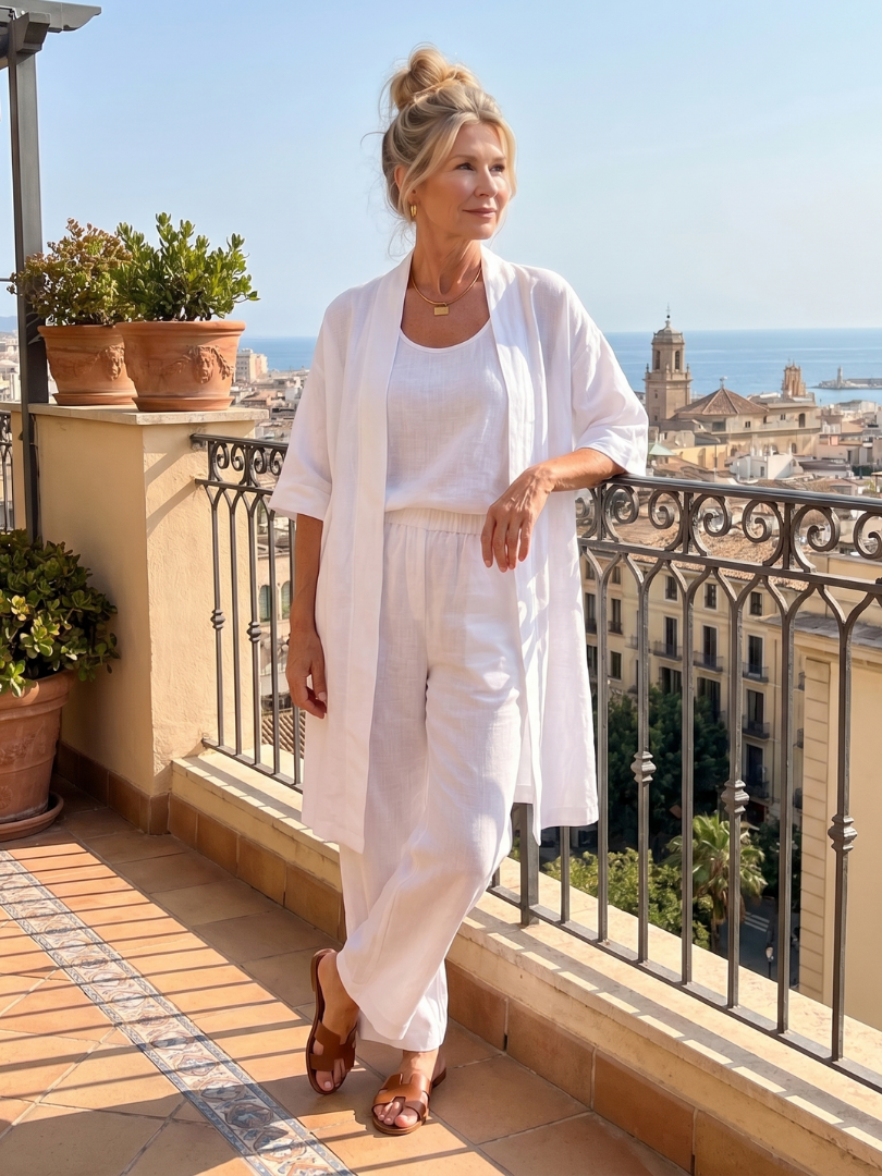 Yael | Ensemble de Top et Pantalon Détendu en Trois Pièces
