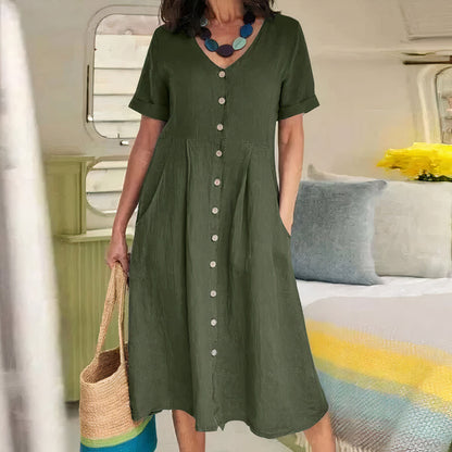 Yasmin™ - Robe Boutonnée Sans Effort