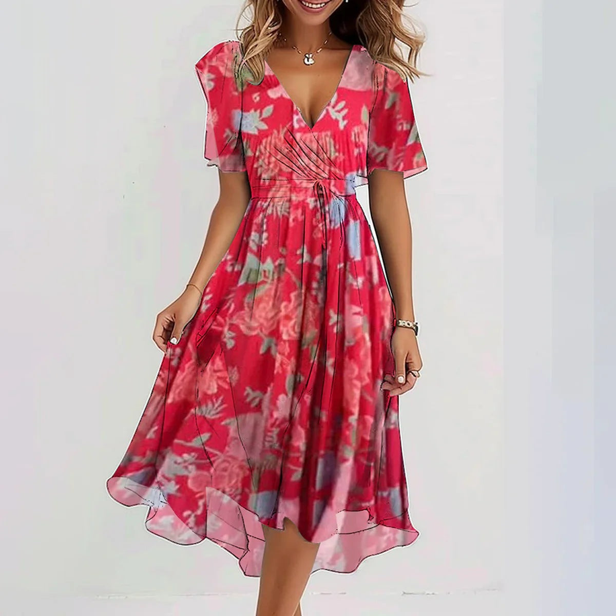 Arlina™ – Robe en Chiffon Élégante et Sans Effort