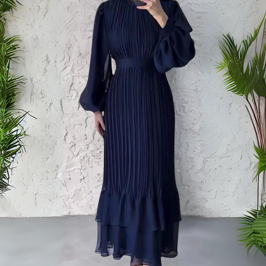 Cami - Robe de Soirée Chic Française d'Automne avec Accents en Maille