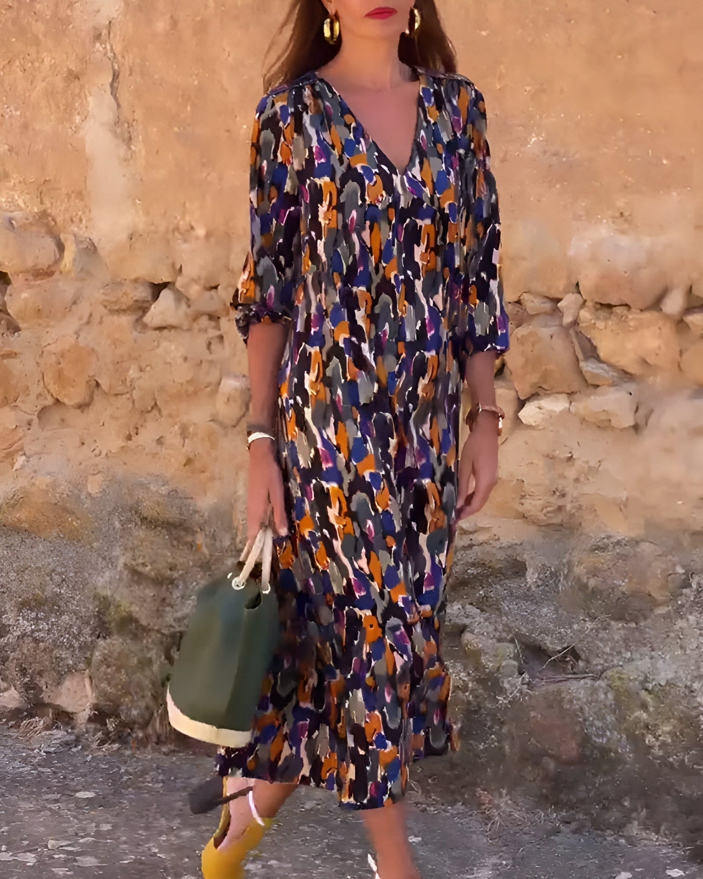 Nathalie | Robe Vintage à Col V