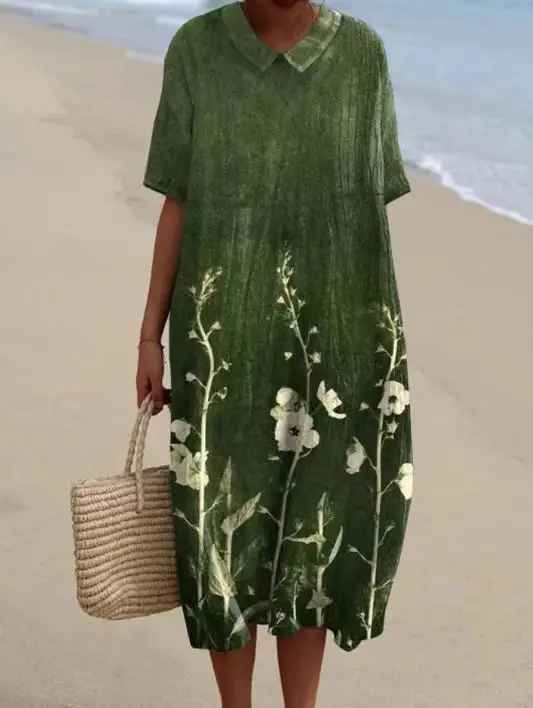 Margaret - Robe fluide à imprimé floral vibrant