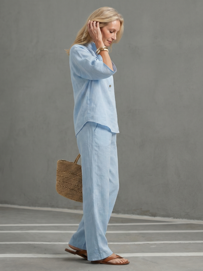 Amity | Ensemble Tunique Pantalon Détente à Boutons