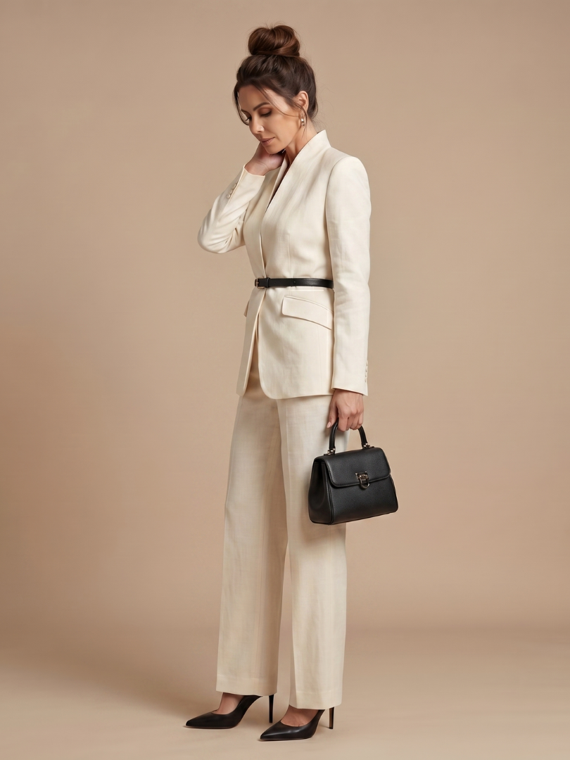 Delta | Costume Ajusté avec Col Montant
