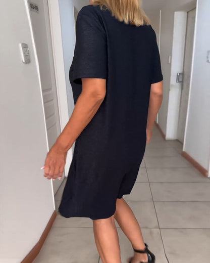 Evelyn - Robe Élégante à Col V