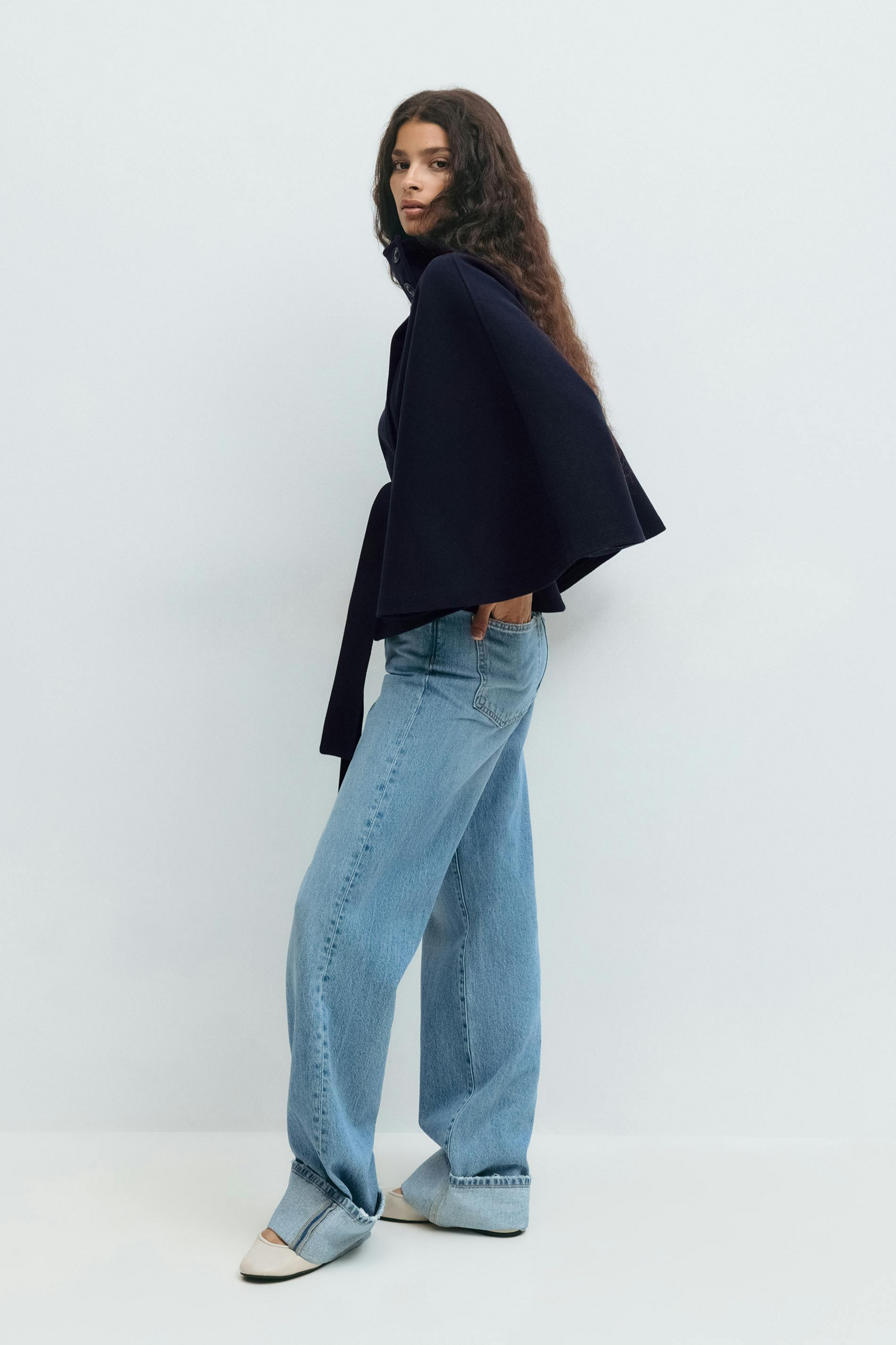 ARIA | Belted Cape Jacket