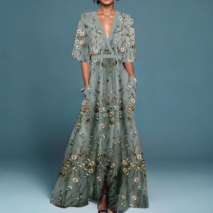 Michelle™ - Robe Longue Florale Élégante