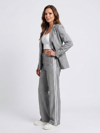 Kaya | Ensemble Pantalon Large à Rayures Contrastées