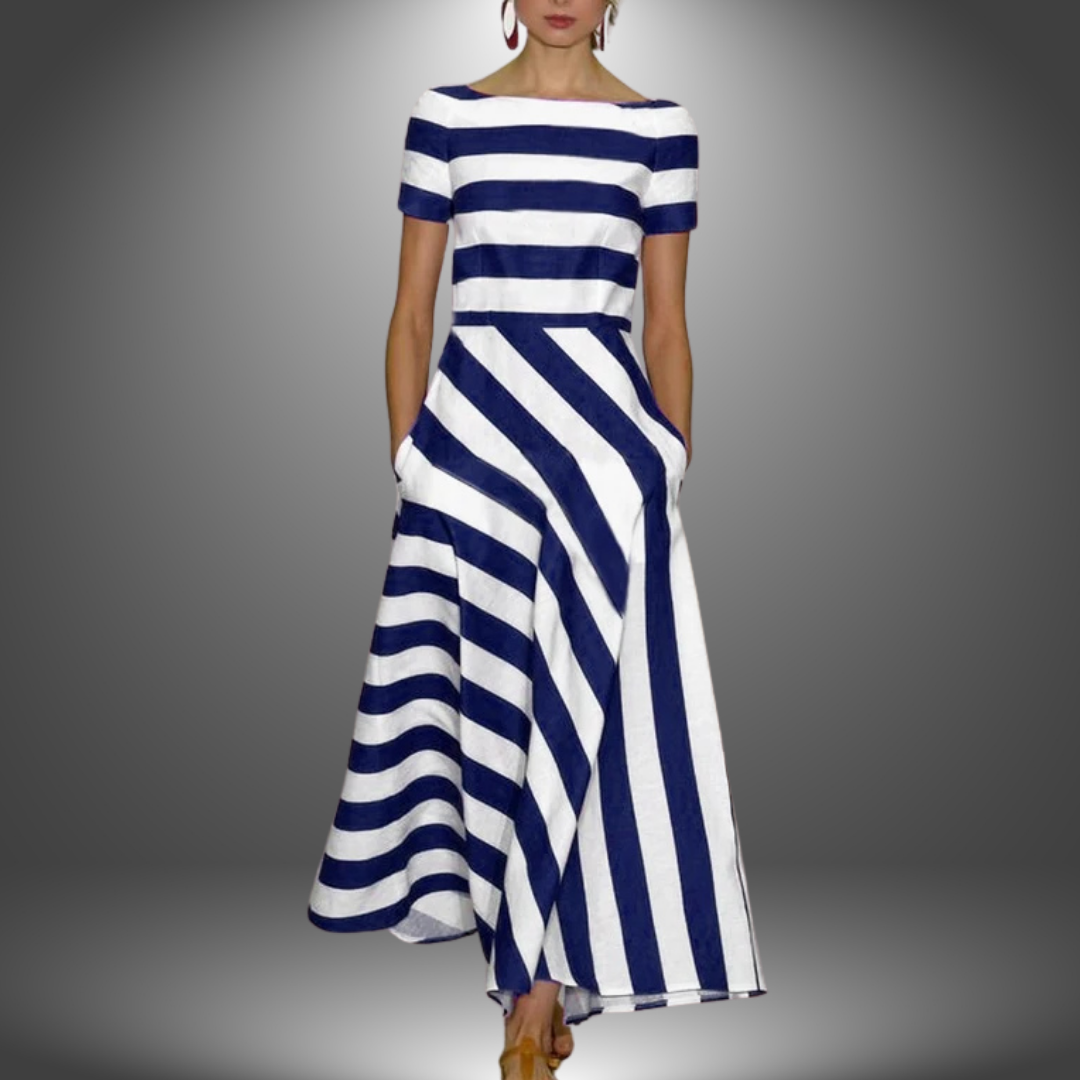Alma | Robe Maxi A-Ligne Rayée