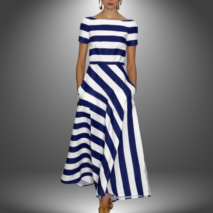 Alma | Robe Maxi A-Ligne Rayée
