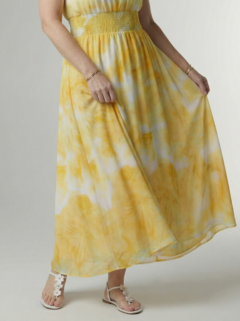 Sylin | Robe Midi à Encolure Halter Rassemblée