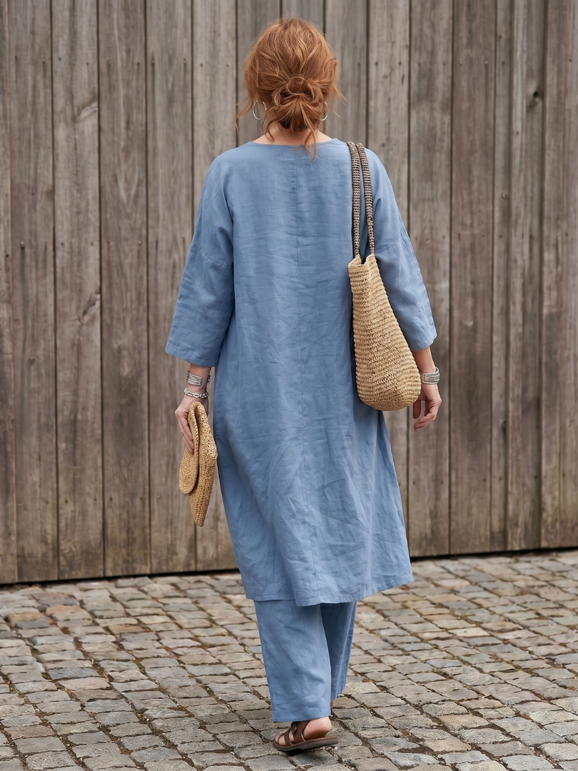 Onyx | Ensemble Top Tunique Long et Pantalon Large
