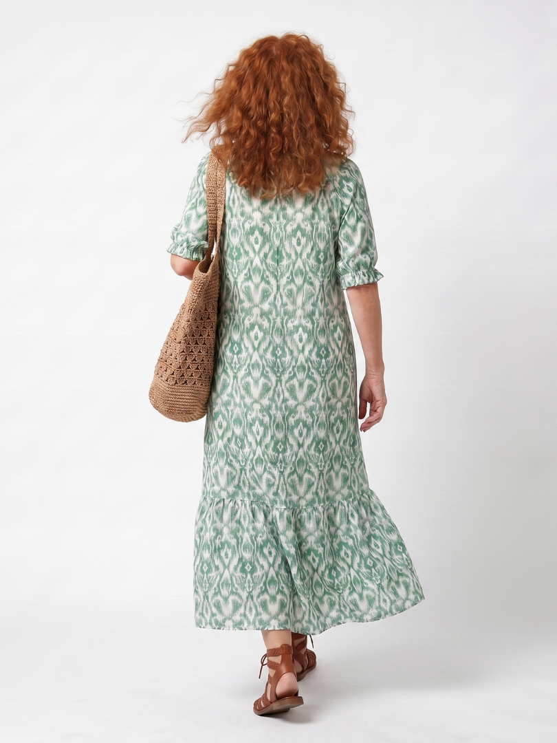 Ilara | Robe Midi à Encolure en V avec Franges