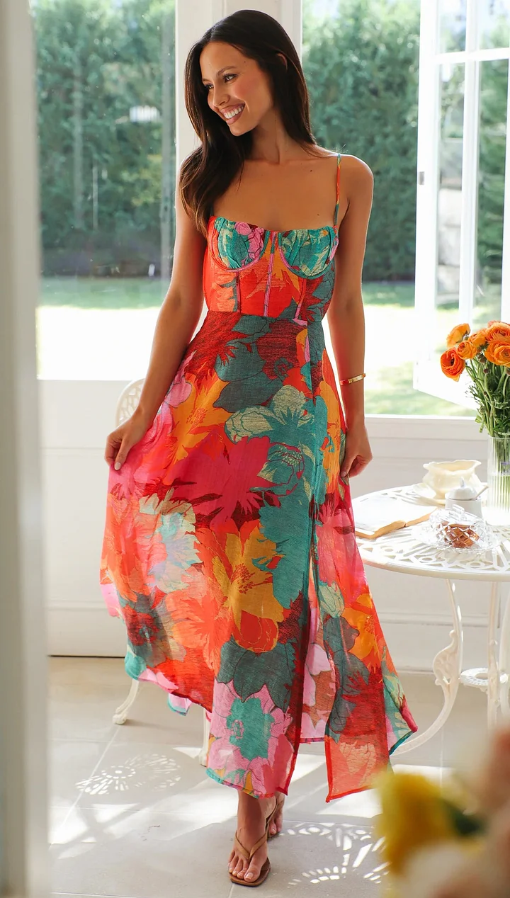 Julian - Robe Sexy à Imprimé Floral