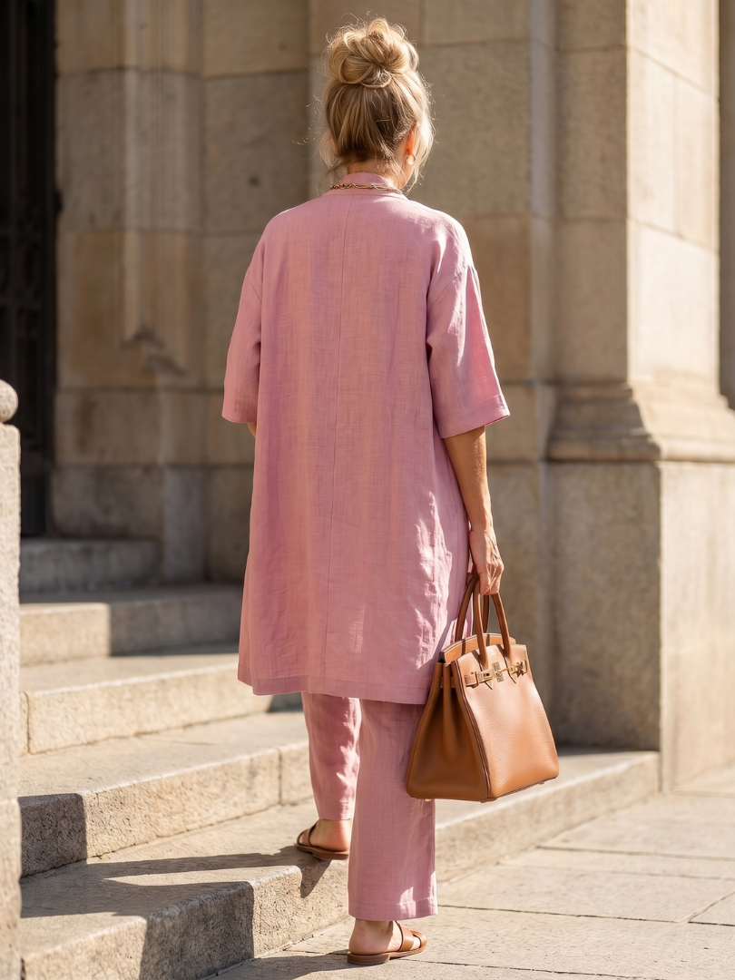 Yael | Ensemble de Top et Pantalon Détendu en Trois Pièces