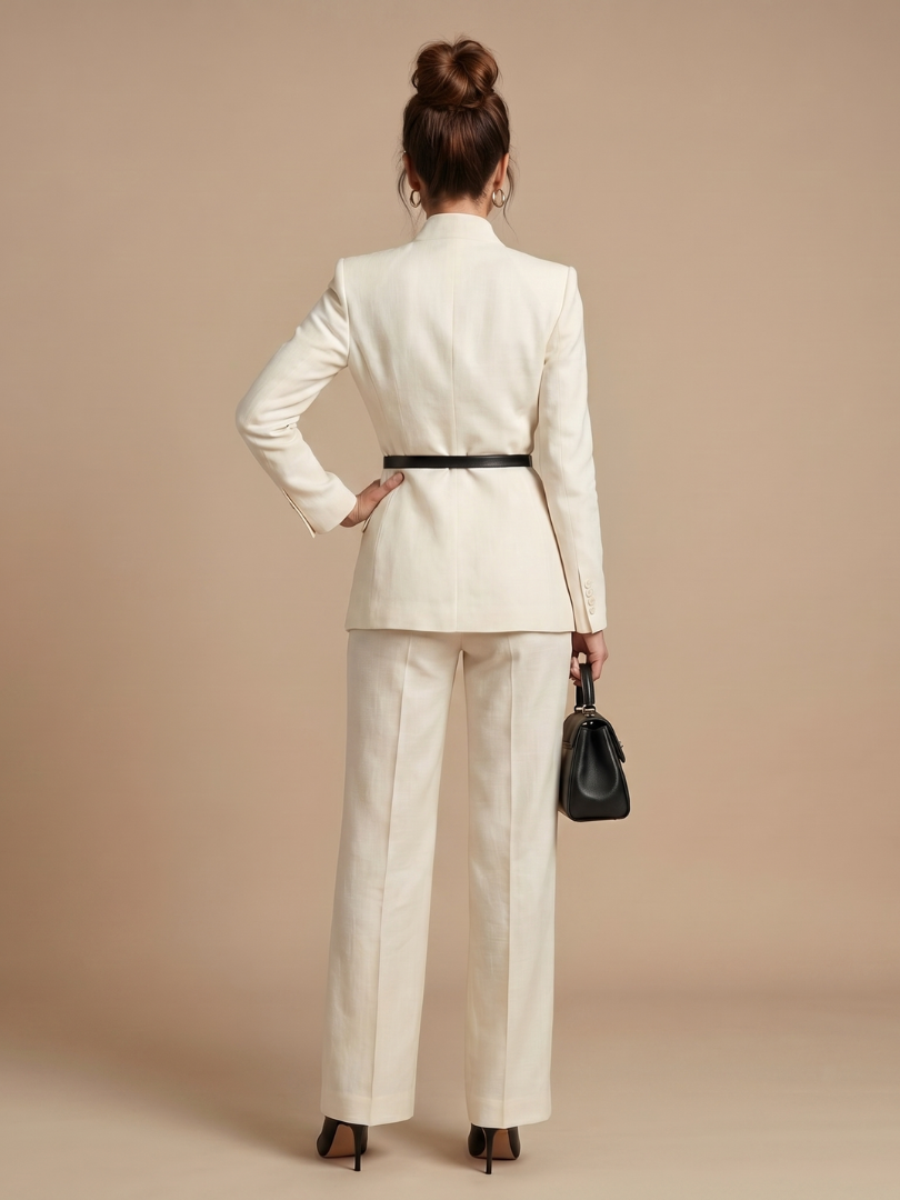 Delta | Costume Ajusté avec Col Montant