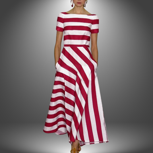 Alma | Robe Maxi A-Ligne Rayée
