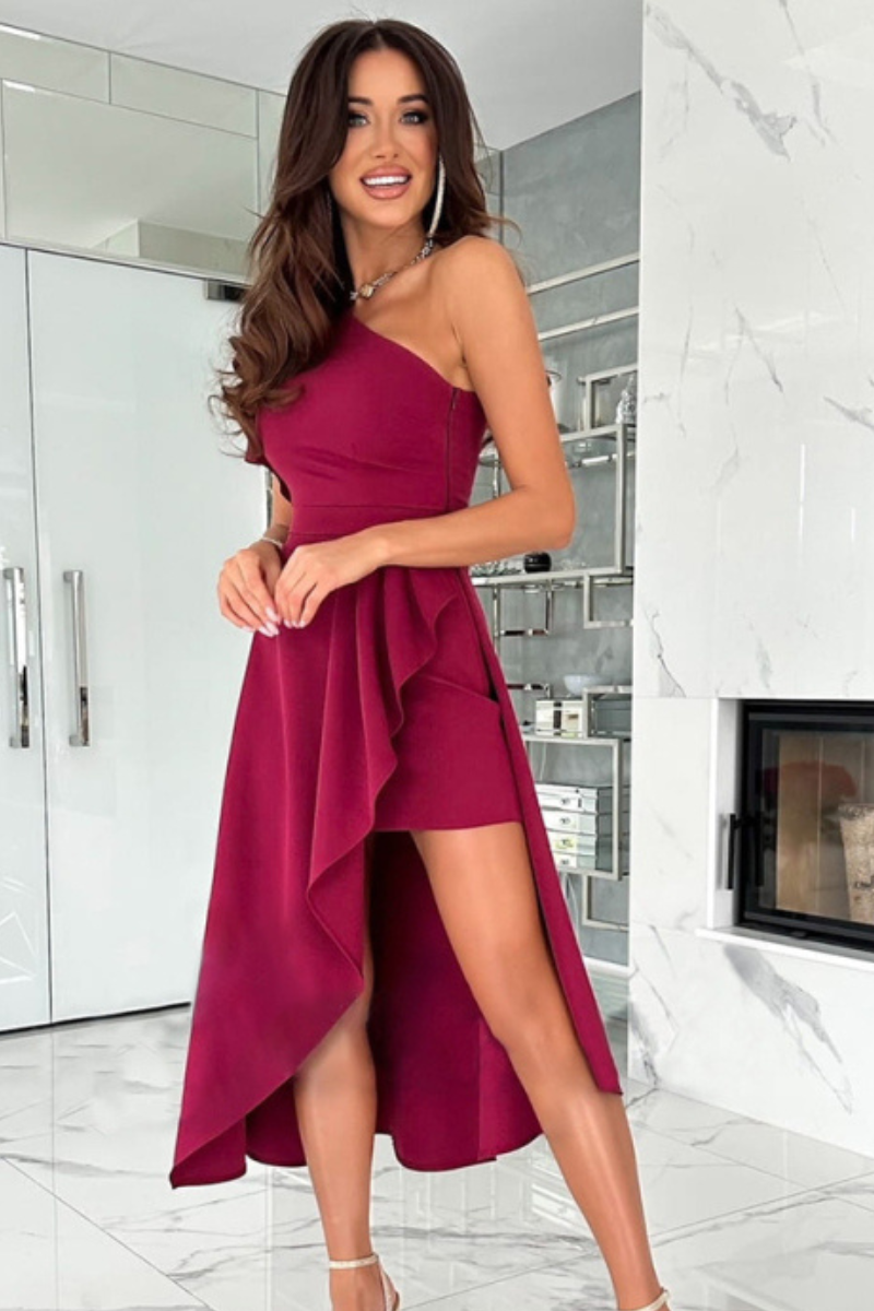 Anne | Robe Élégante à Une Épaule