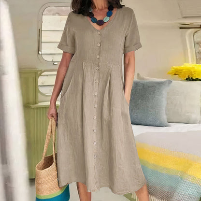 Yasmin™ - Robe Boutonnée Sans Effort