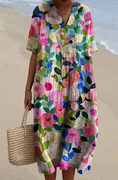 Lina | Robe Vintage à Fleurs