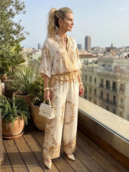 Indie | Haut Blouson à Zip et Imprimé en Deux Pièces