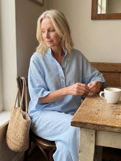 Amity | Ensemble Tunique Pantalon Détente à Boutons
