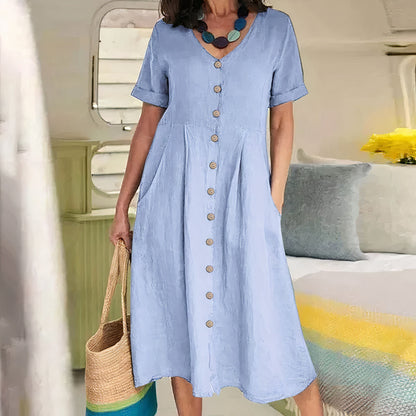 Yasmin™ - Robe Boutonnée Sans Effort