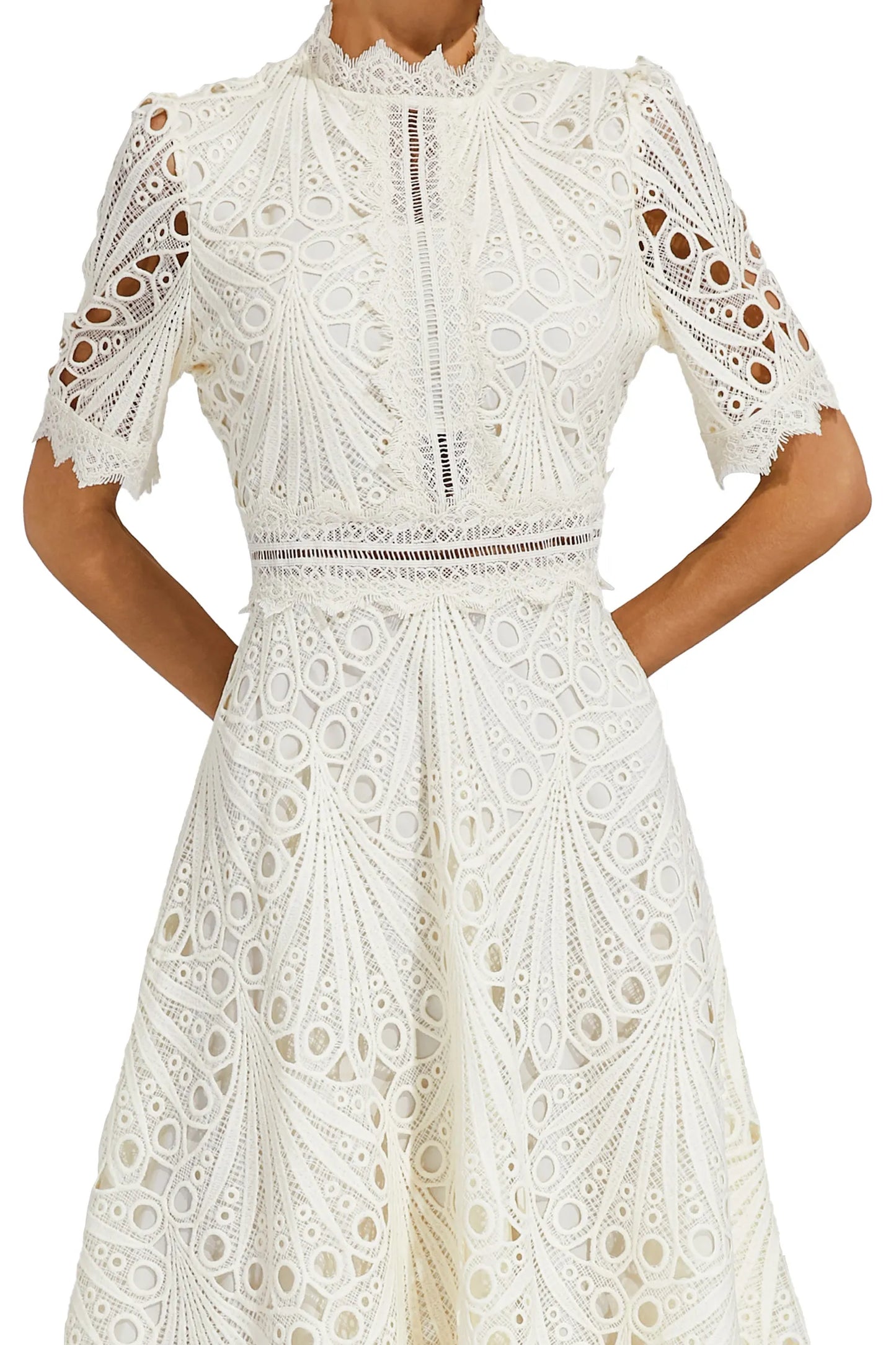 Leigh - Robe Midi en Dentelle Élégante