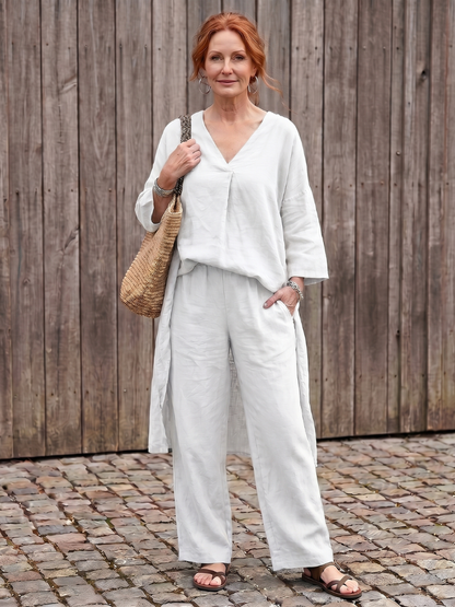 Onyx | Ensemble Top Tunique Long et Pantalon Large
