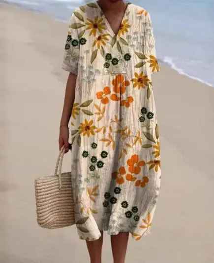 Lina | Robe Vintage à Fleurs